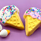 Ice Cream Cone Kids Bath Bomb with Ice Cream Eraser Inside
