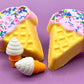 Ice Cream Cone Kids Bath Bomb with Ice Cream Eraser Inside