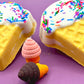 Ice Cream Cone Kids Bath Bomb with Ice Cream Eraser Inside