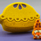 Fruit Pie Bath Bomb for Kids with Fall Gnome Toy Inside