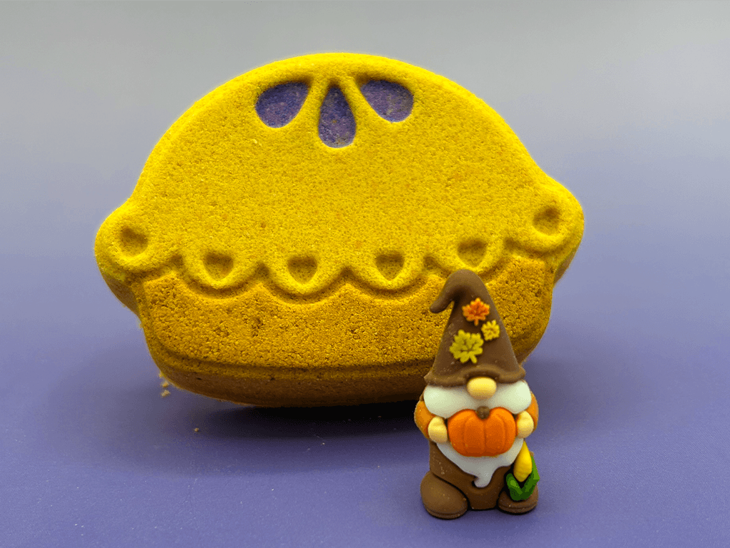 Fruit Pie Bath Bomb for Kids with Fall Gnome Toy Inside