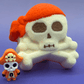 Halloween Jolly Roger Bath Bomb for Kids with Surprise Skeleton Pirate Toy Inside