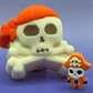 Halloween Jolly Roger Bath Bomb for Kids with Surprise Skeleton Pirate Toy Inside