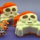 Halloween Jolly Roger Bath Bomb for Kids with Surprise Skeleton Pirate Toy Inside
