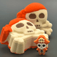 Halloween Jolly Roger Bath Bomb for Kids with Surprise Skeleton Pirate Toy Inside
