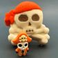 Halloween Jolly Roger Bath Bomb for Kids with Surprise Skeleton Pirate Toy Inside