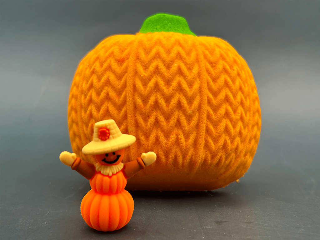 Fall Knitted Pumpkin Bath Bomb for Kids with Pumpkin Character Toy Inside