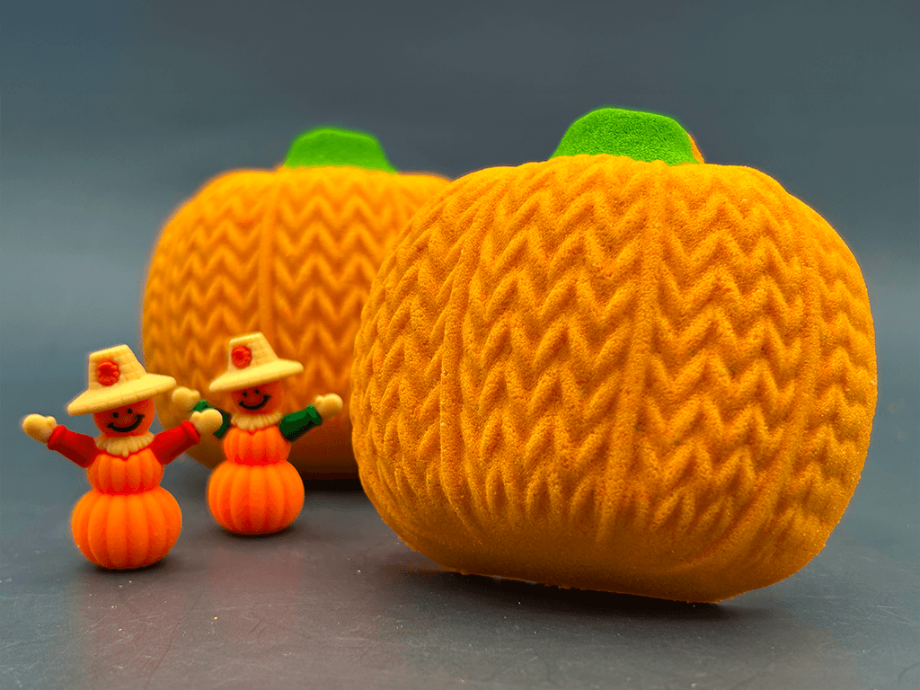 Fall Knitted Pumpkin Bath Bomb for Kids with Pumpkin Character Toy Inside
