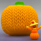 Fall Knitted Pumpkin Bath Bomb for Kids with Pumpkin Character Toy Inside