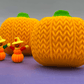Fall Knitted Pumpkin Bath Bomb for Kids with Pumpkin Character Toy Inside