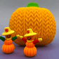 Fall Knitted Pumpkin Bath Bomb for Kids with Pumpkin Character Toy Inside