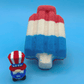 America Pop Kids Bath Bomb with Patriotic Gnome Figure Inside