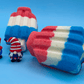 America Pop Kids Bath Bomb with Patriotic Gnome Figure Inside