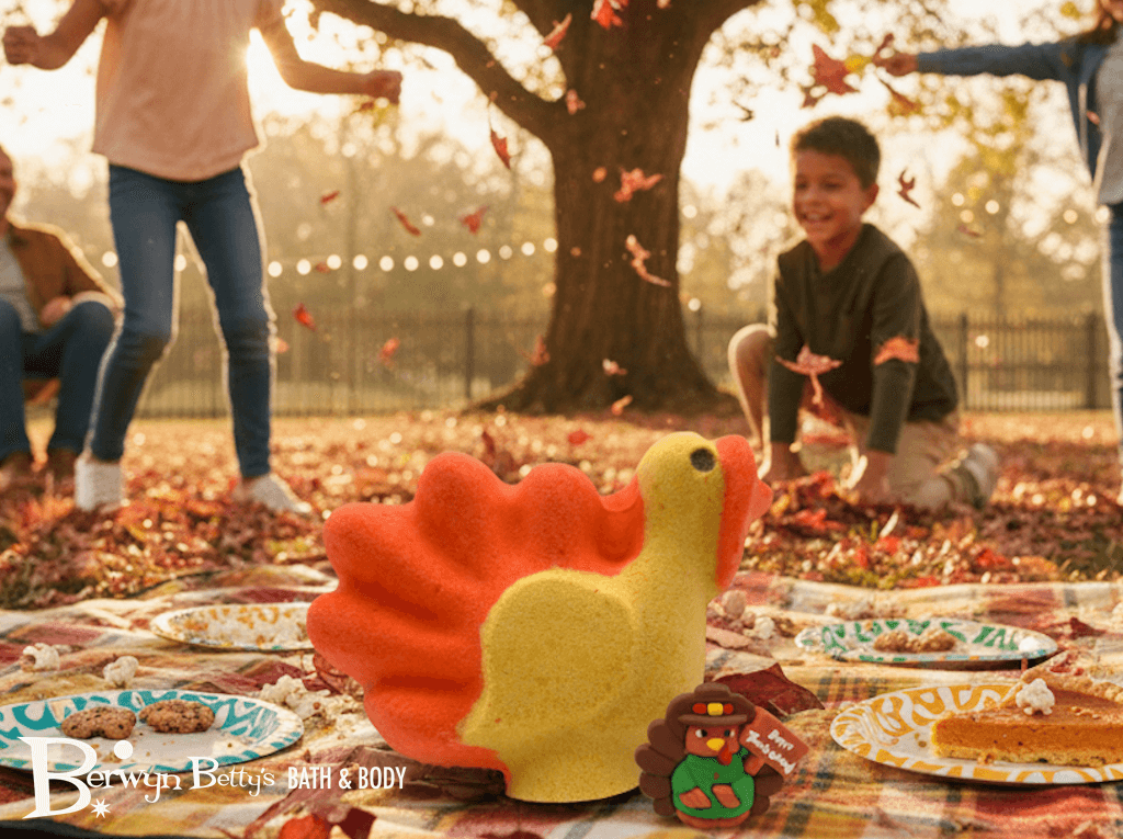 Turkey Bath Bomb for Kids with Cute Turkey Figurine Inside