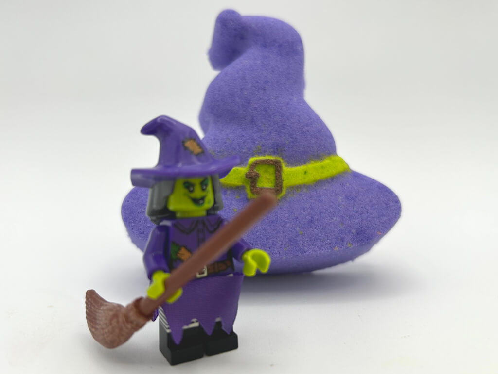 Witch's Hat Kids Bath Bomb with Witch Minifigure Inside