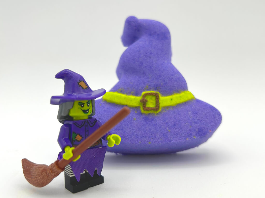 Witch's Hat Kids Bath Bomb with Witch Minifigure Inside