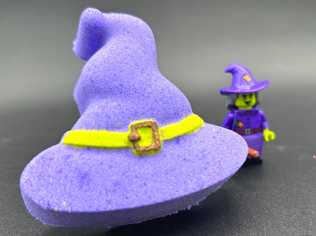 Witch's Hat Kids Bath Bomb with Witch Minifigure Inside