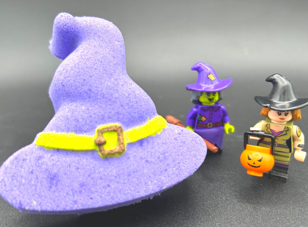 Witch's Hat Kids Bath Bomb with Witch Minifigure Inside