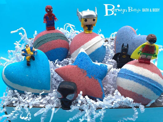 SUPERHERO Kids Bath Bomb Collection – 6 ct