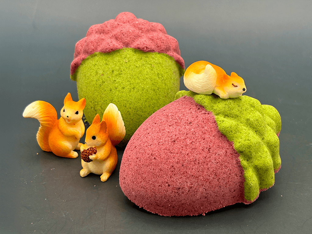 Acorn Bath Bomb for Kids with Squirrel Figure Inside - Berwyn Betty's Bath & Body Shop