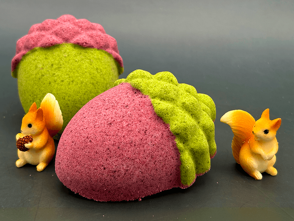 Acorn Bath Bomb for Kids with Squirrel Figure Inside - Berwyn Betty's Bath & Body Shop