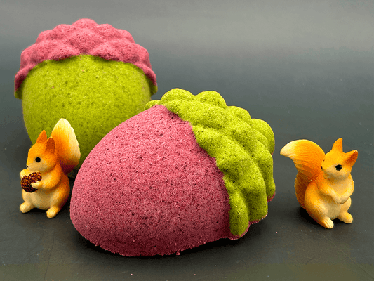 Acorn Bath Bomb for Kids with Squirrel Figure Inside - Berwyn Betty's Bath & Body Shop