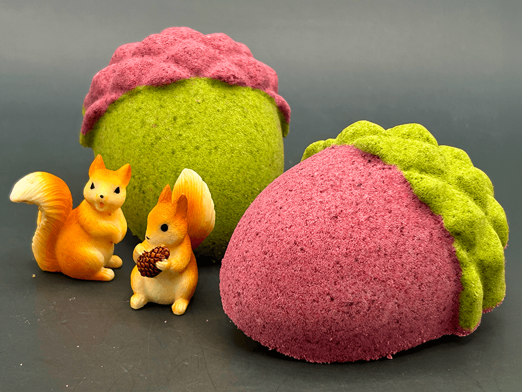 Acorn Bath Bomb for Kids with Squirrel Figure Inside - Berwyn Betty's Bath & Body Shop