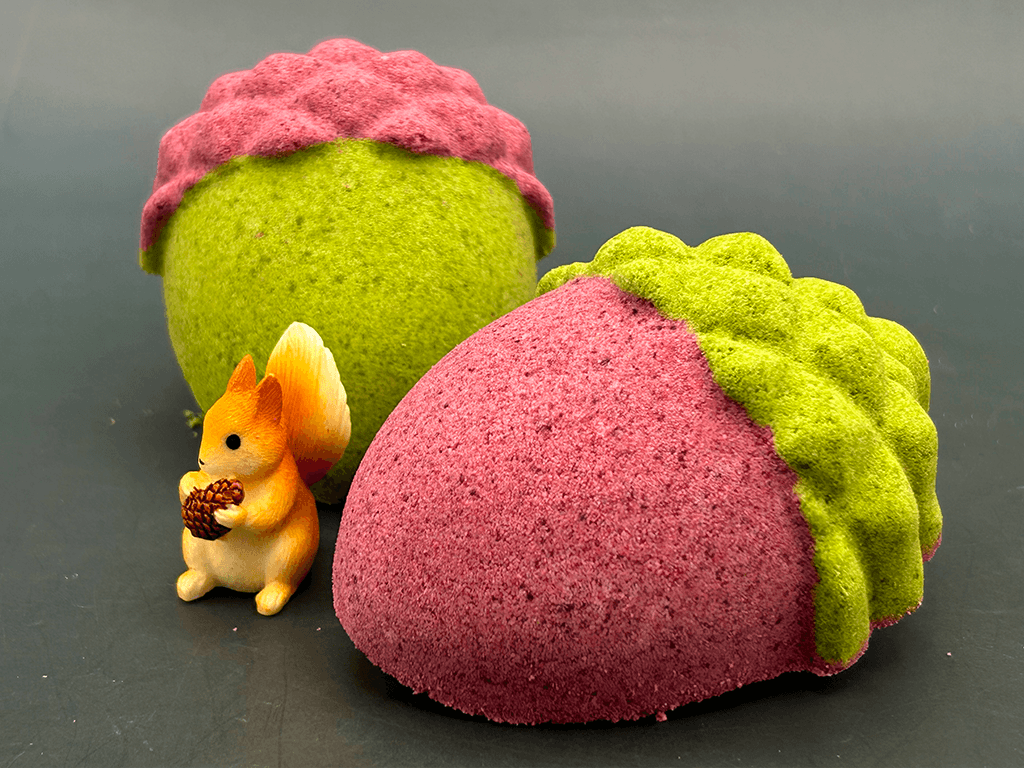 Acorn Bath Bomb for Kids with Squirrel Figure Inside - Berwyn Betty's Bath & Body Shop