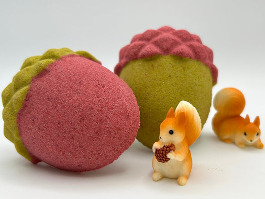 Acorn Kids Bath Bomb with Squirrel Figure Inside - Berwyn Betty's Bath & Body Shop