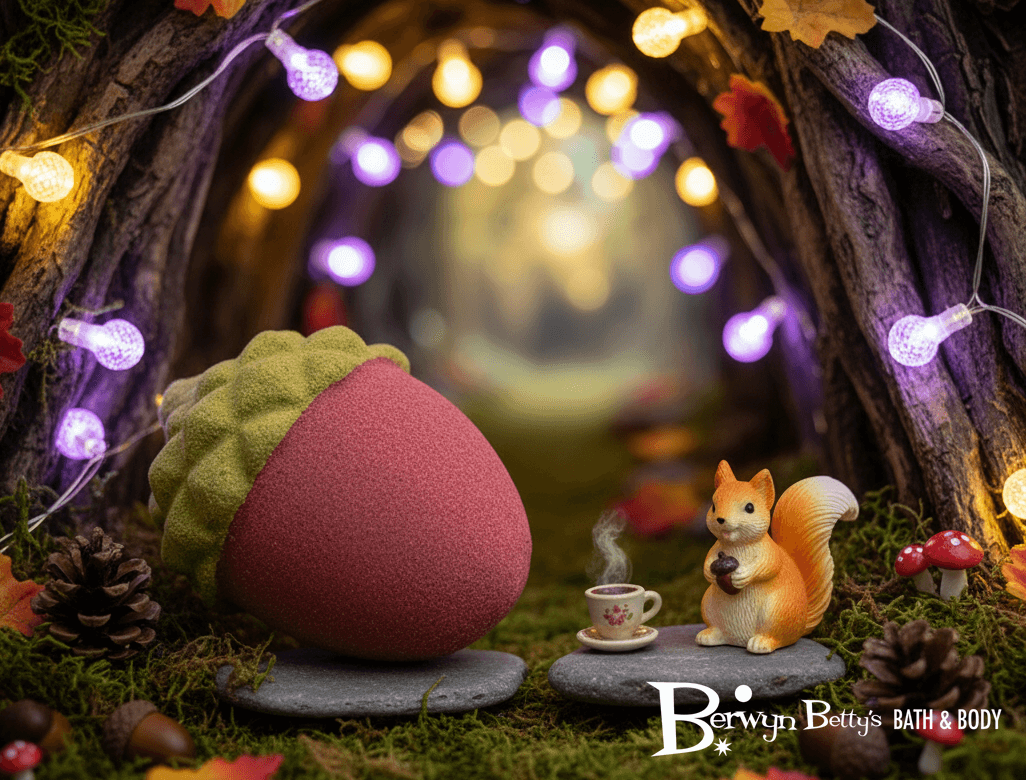 Acorn Kids Bath Bomb with Squirrel Figure Inside - Berwyn Betty's Bath & Body Shop