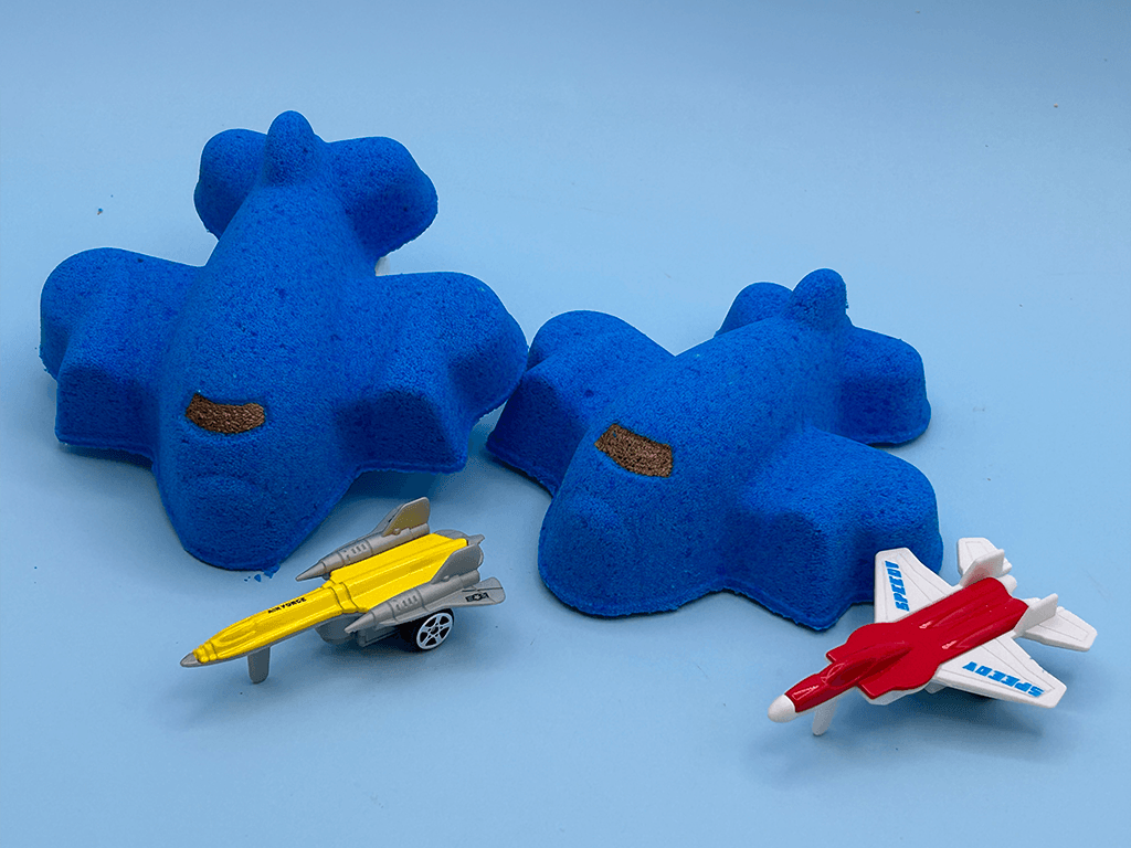 Airplane Kids Bath Bomb with Toy Airplane Inside - Berwyn Betty's Bath & Body Shop