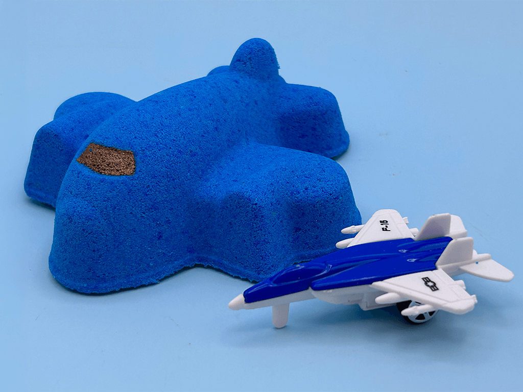 Airplane Kids Bath Bomb with Toy Airplane Inside - Berwyn Betty's Bath & Body Shop
