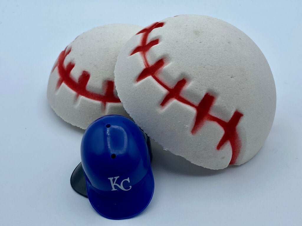 Baseball Kids Bath Bomb with Toy Baseball Helmet Inside - Berwyn Betty's Bath & Body Shop