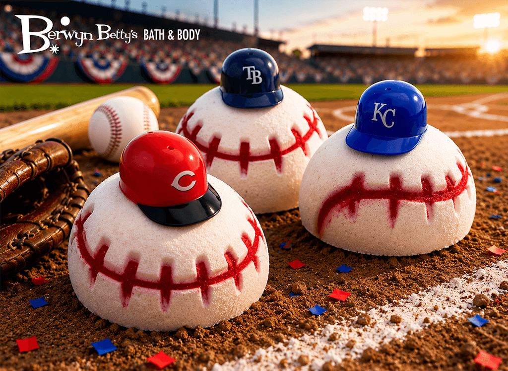 Baseball Kids Bath Bomb with Toy Baseball Helmet Inside - Berwyn Betty's Bath & Body Shop