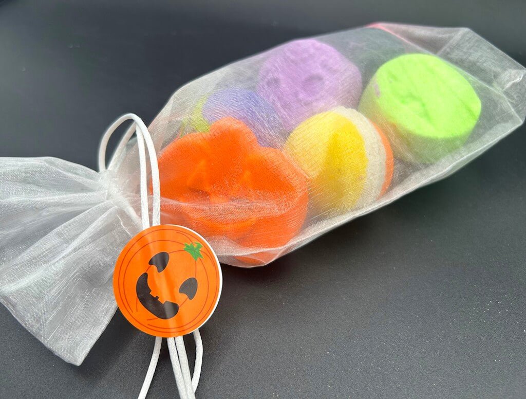 BASICS HALLOWEEN Kids Bath Bomb Bag with Toy Surprises Inside - 6 ct - Berwyn Betty's Bath & Body Shop