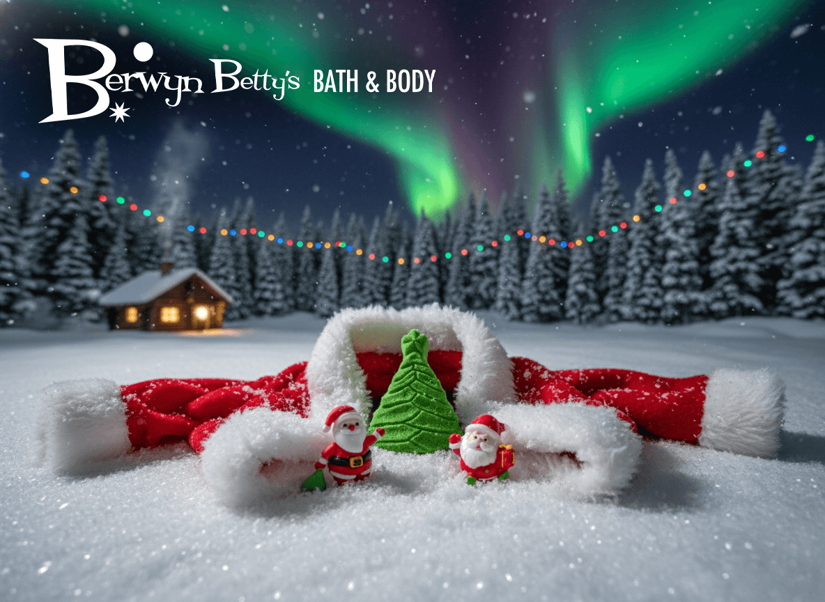 BASICS Holiday Christmas Tree Kids Bath Bomb with Christmas Surprise - Berwyn Betty's Bath & Body Shop