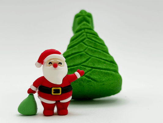 BASICS Holiday Christmas Tree Kids Bath Bomb with Christmas Surprise - Berwyn Betty's Bath & Body Shop