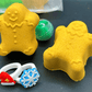 BASICS Holiday Gingerbread Guy Bath Bomb with Christmas Surprise - Berwyn Betty's Bath & Body Shop