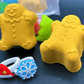 BASICS Holiday Gingerbread Guy Bath Bomb with Christmas Surprise - Berwyn Betty's Bath & Body Shop