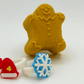 BASICS Holiday Gingerbread Guy Bath Bomb with Christmas Surprise - Berwyn Betty's Bath & Body Shop