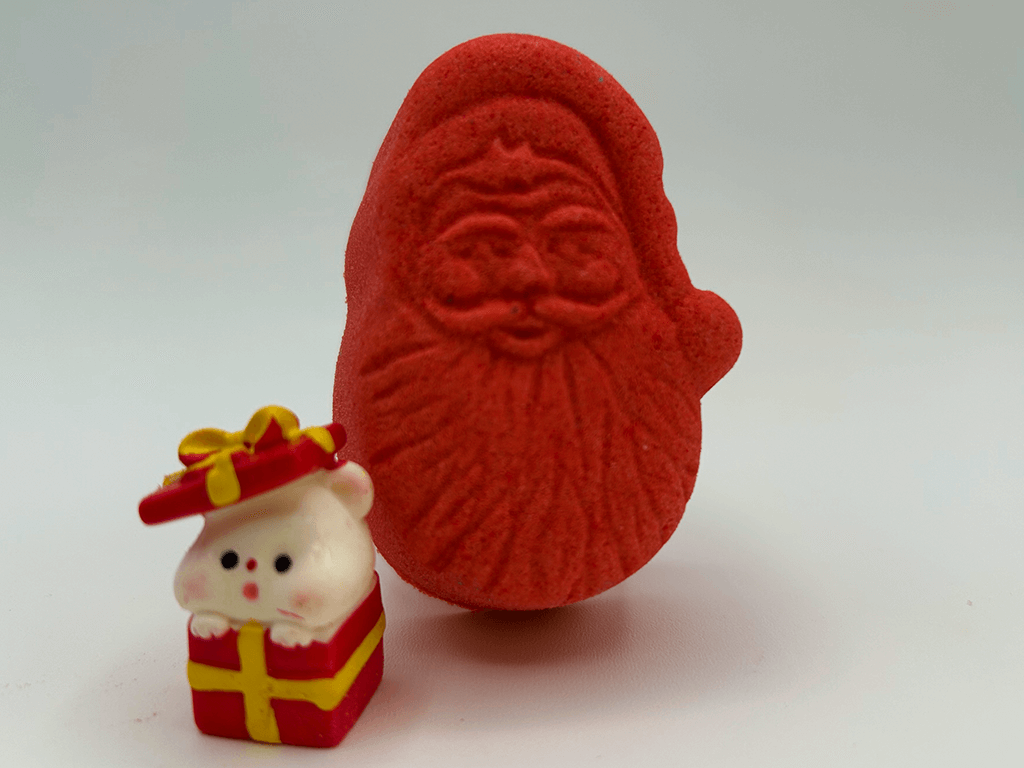 BASICS Holiday Santa Kids Bath Bomb with Christmas Surprise Inside - Berwyn Betty's Bath & Body Shop