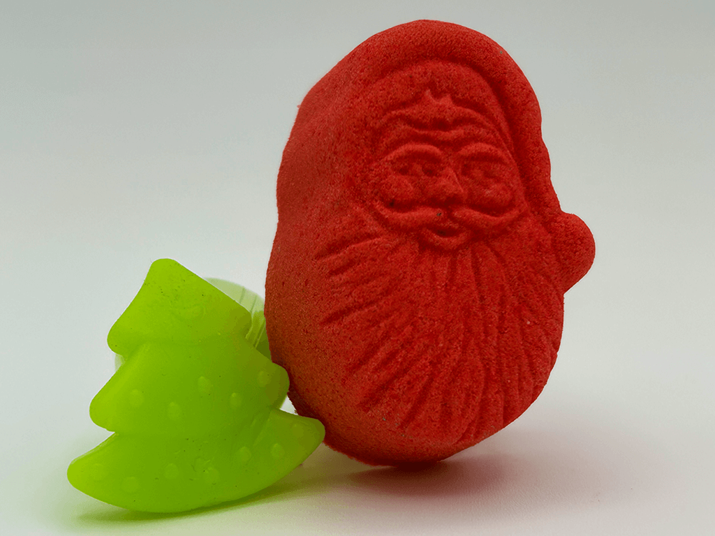 BASICS Holiday Santa Kids Bath Bomb with Christmas Surprise Inside - Berwyn Betty's Bath & Body Shop