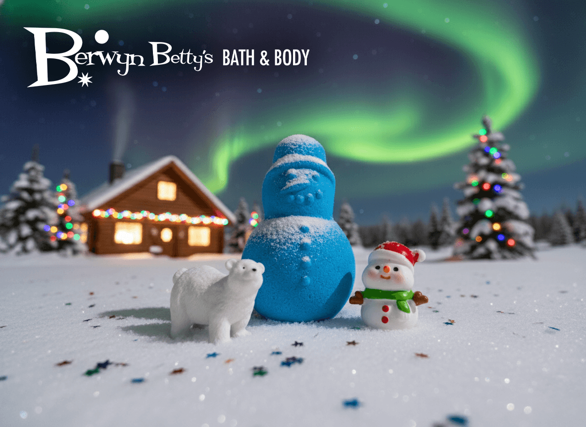 BASICS Holiday Snowman Kids Bath Bomb with Christmas Surprise Inside - Berwyn Betty's Bath & Body Shop
