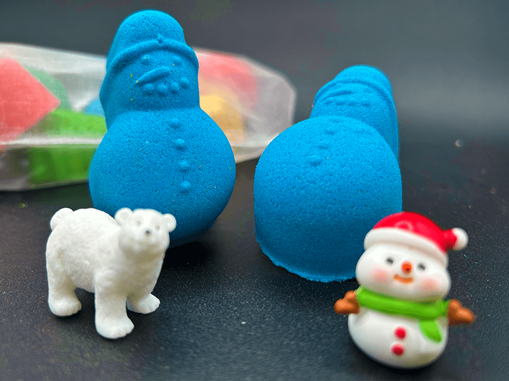 BASICS Holiday Snowman Kids Bath Bomb with Christmas Surprise Inside - Berwyn Betty's Bath & Body Shop