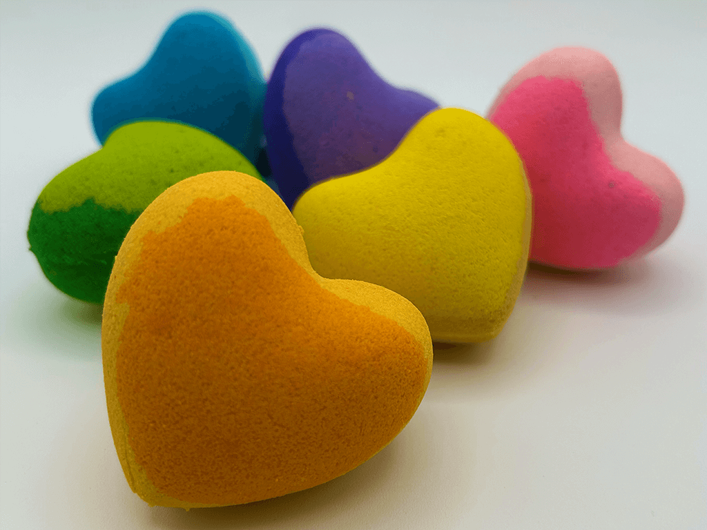 BASICS MINI HEART Kids Bath Bomb with Animal Jams Toy Inside - Berwyn Betty's Bath & Body Shop
