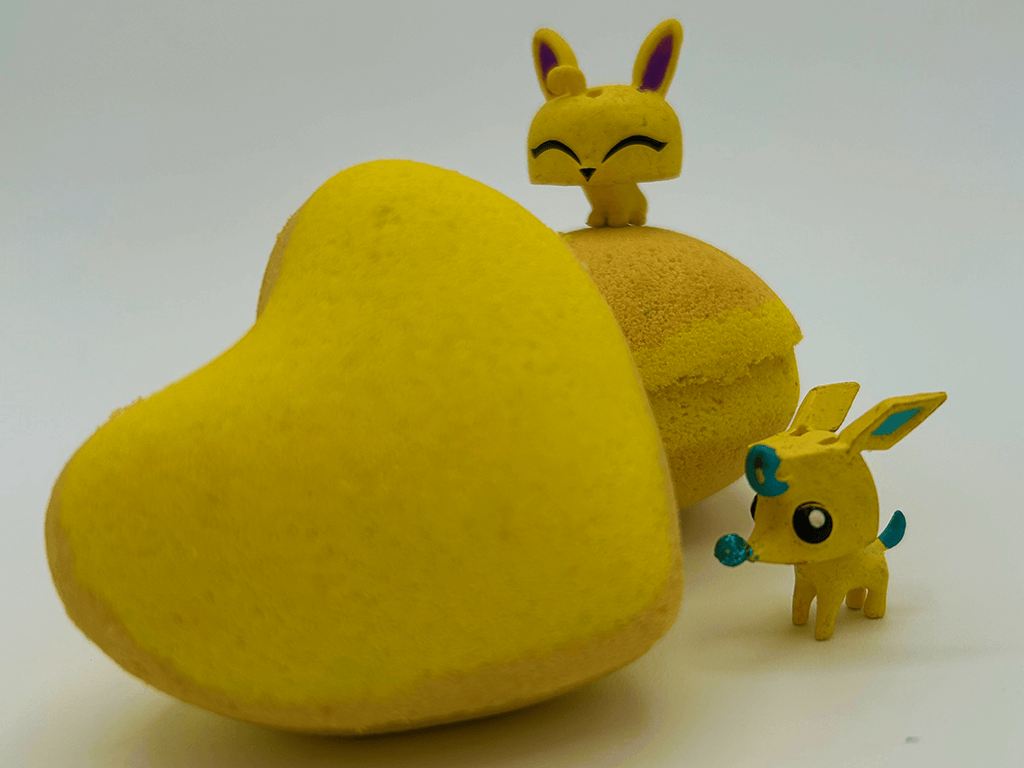 BASICS MINI HEART Kids Bath Bomb with Animal Jams Toy Inside - Berwyn Betty's Bath & Body Shop