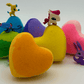 BASICS MINI HEART Kids Bath Bomb with Animal Jams Toy Inside - Berwyn Betty's Bath & Body Shop