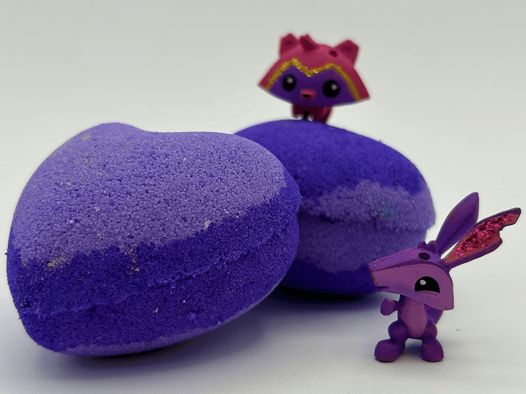 BASICS MINI HEART Kids Bath Bomb with Animal Jams Toy Inside - Berwyn Betty's Bath & Body Shop