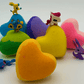 BASICS MINI HEART Kids Bath Bomb with Animal Jams Toy Inside - Berwyn Betty's Bath & Body Shop