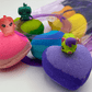 BASICS MINI HEARTS Kids Bath Bombs with Animal Toys in Each in Gift Bag - 6 ct - Berwyn Betty's Bath & Body Shop